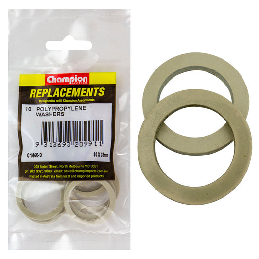 Champion M30 x 38mm x 2.4mm Polypropylene Washer -10pk