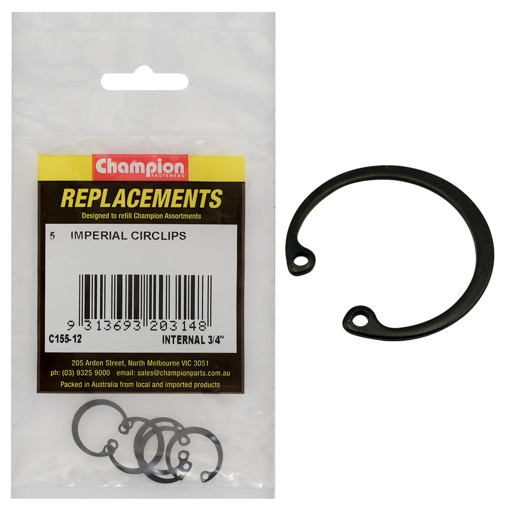 Champion 3/4in internal Circlip -5pk