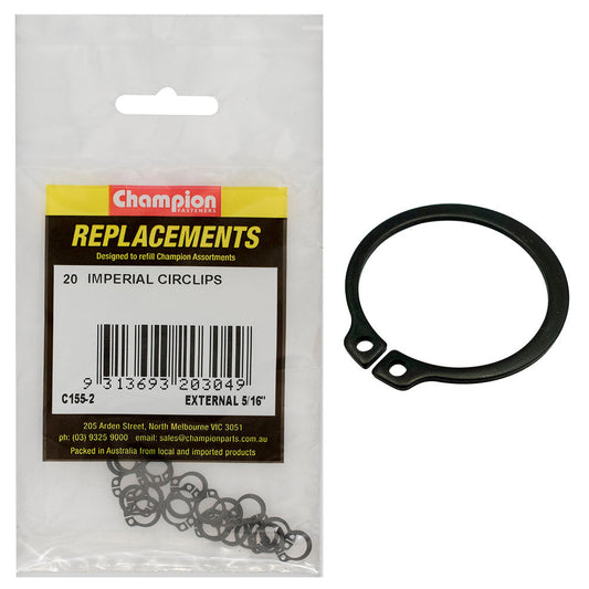 Champion 5/16in External Circlip -20pk