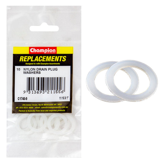 Champion 11/16in x 1in x 1/32in Nylon Washer -10pk