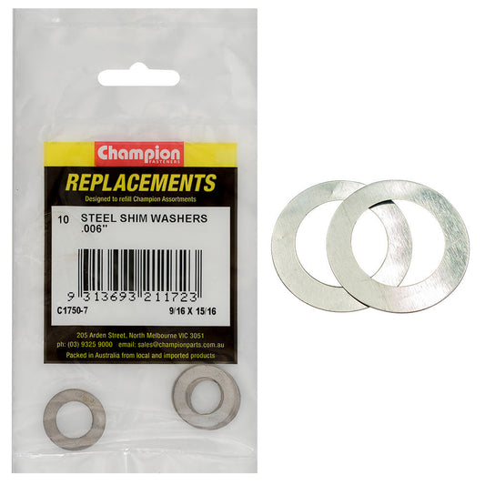 Champion 9/16in x 15/16in x .006in Shim Washer -10pk