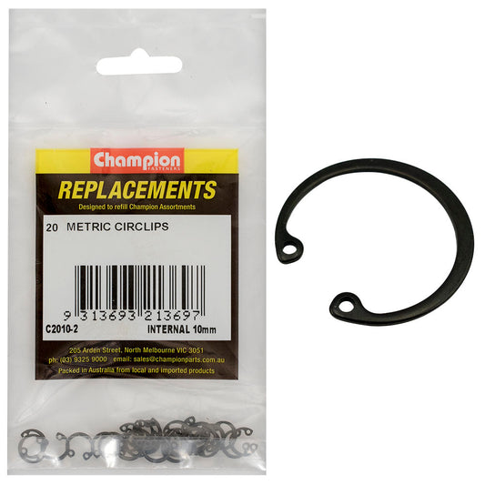 Champion 10mm internal Circlip -20pk
