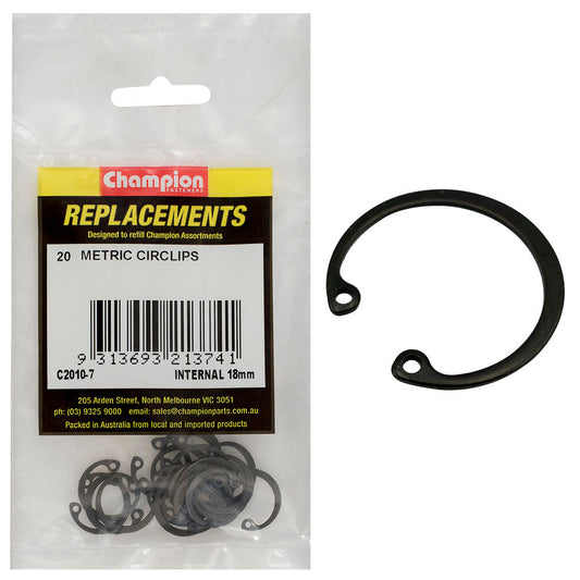 Champion 18mm internal Circlip -20pk