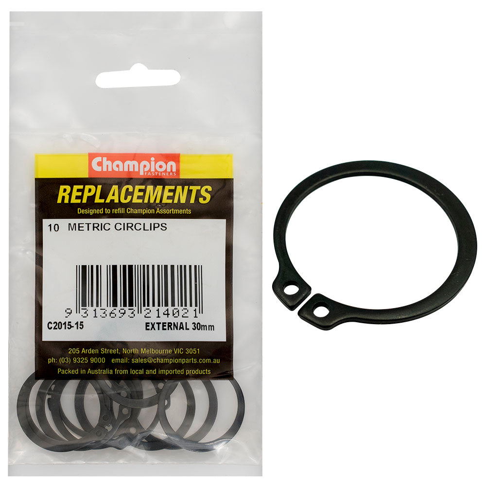 Champion 30mm External Circlip -10pk