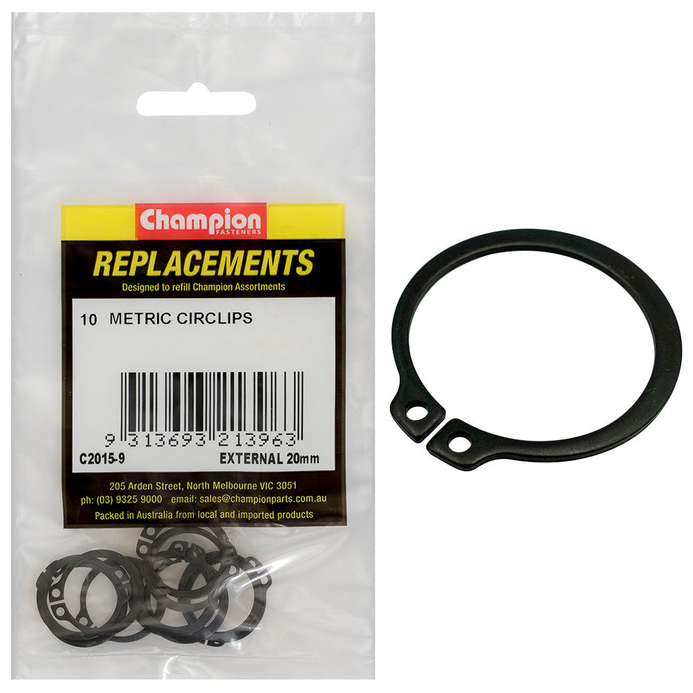 Champion 20mm External Circlip -10pk