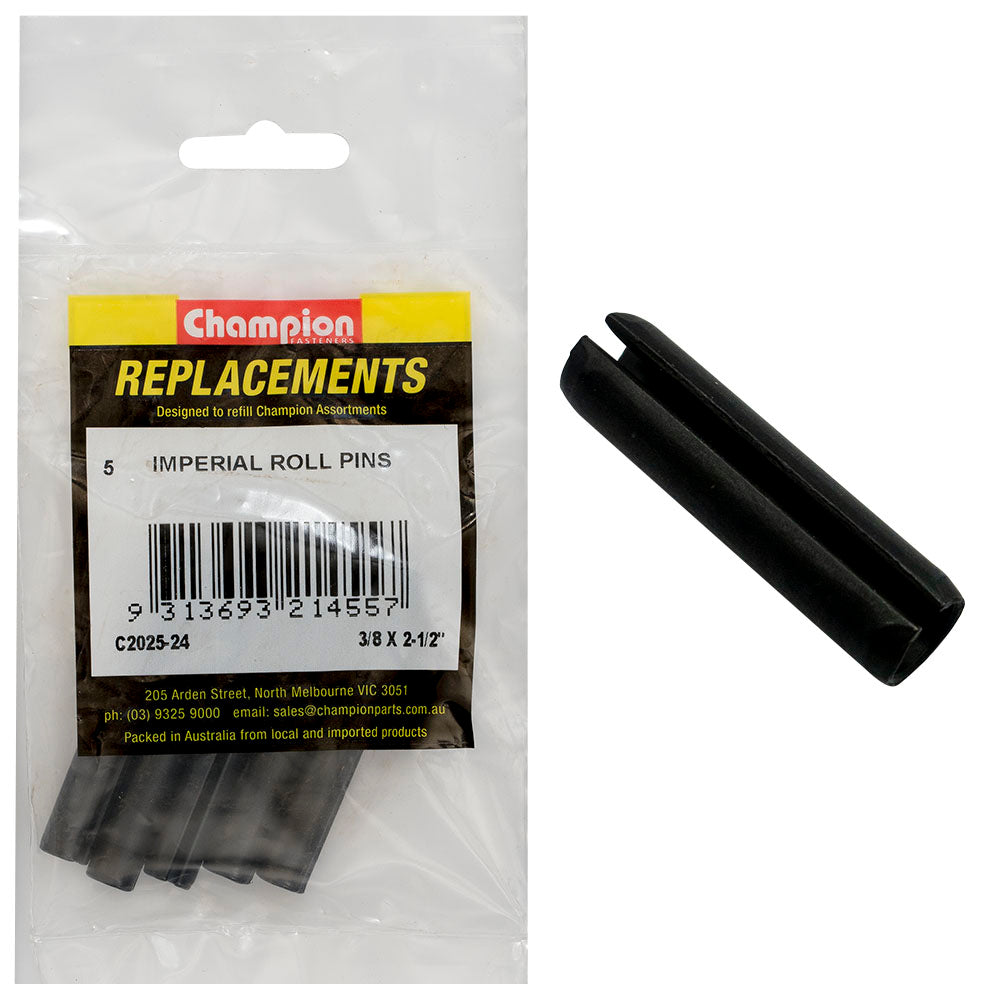 Champion 3/8 x 2-1/2in Imperial Roll Pin -5pk