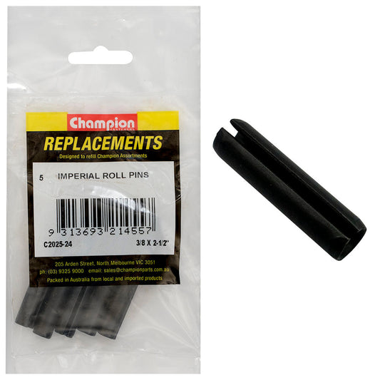 Champion 3/8 x 2-1/2in Imperial Roll Pin -5pk