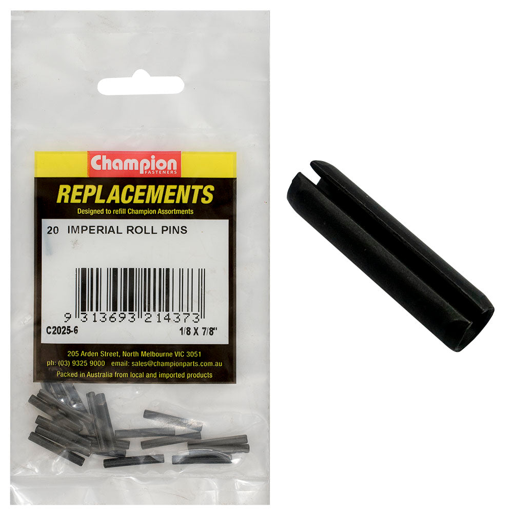 Champion 1/8 x 7/8in Imperial Roll Pin -20pk