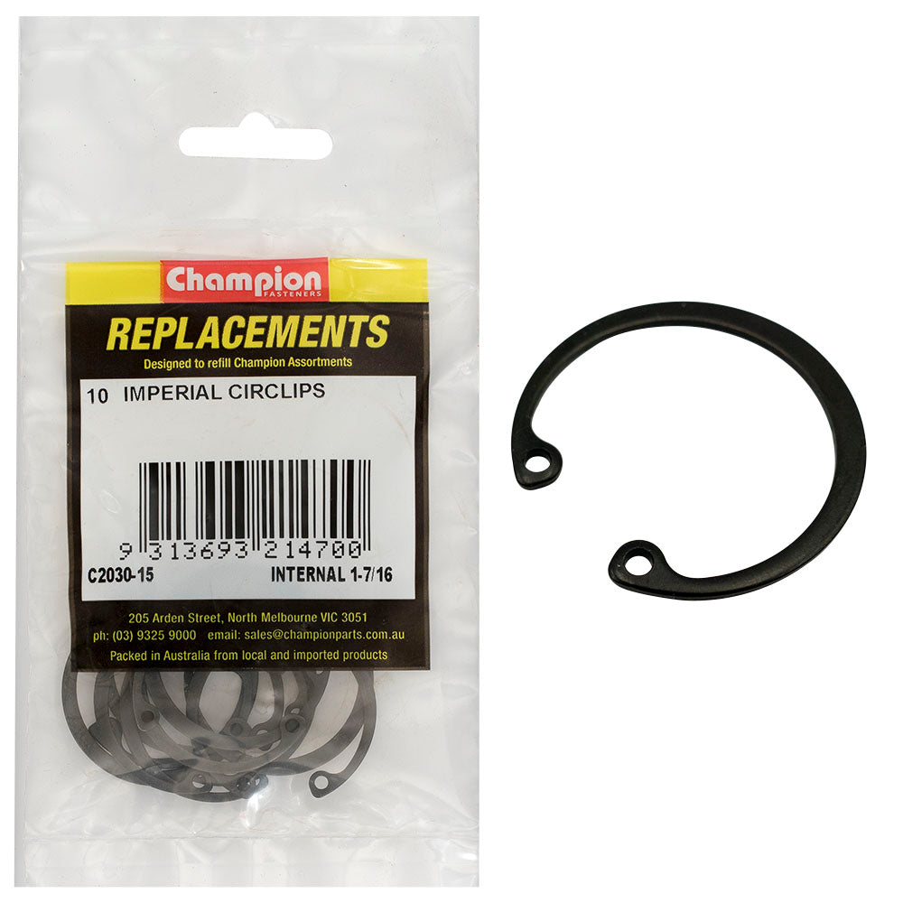 Champion 1-7/16in Imperial internal Circlip -10pk