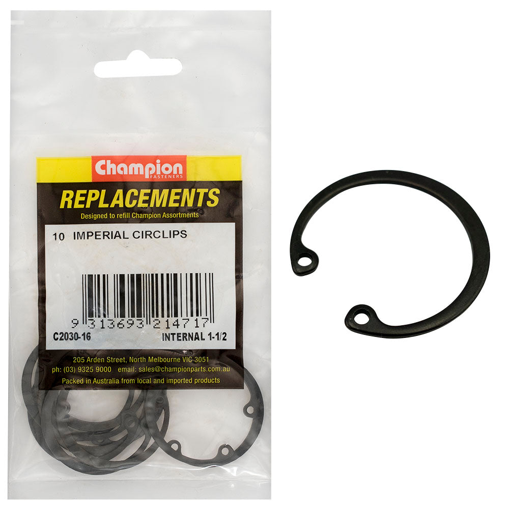 Champion 1-1/2in Imperial internal Circlip -10pk