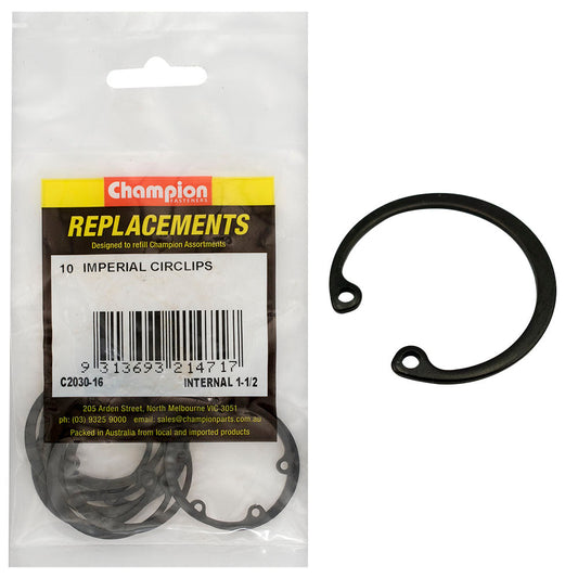 Champion 1-1/2in Imperial internal Circlip -10pk