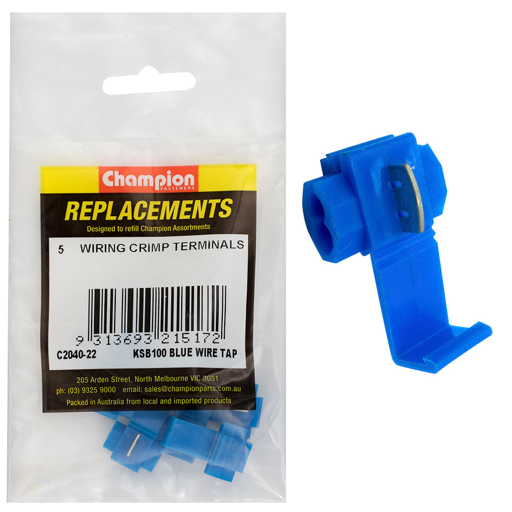 Champion Blue Wire Tap Connector -5pk
