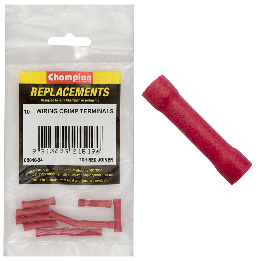 Champion Red Cable Connector Joiner -10pk