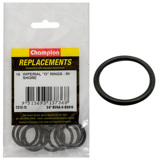 Champion 3/4i (Tube Ref) x.924(I.D) x.116 (Sec.) O-Ring-10pk