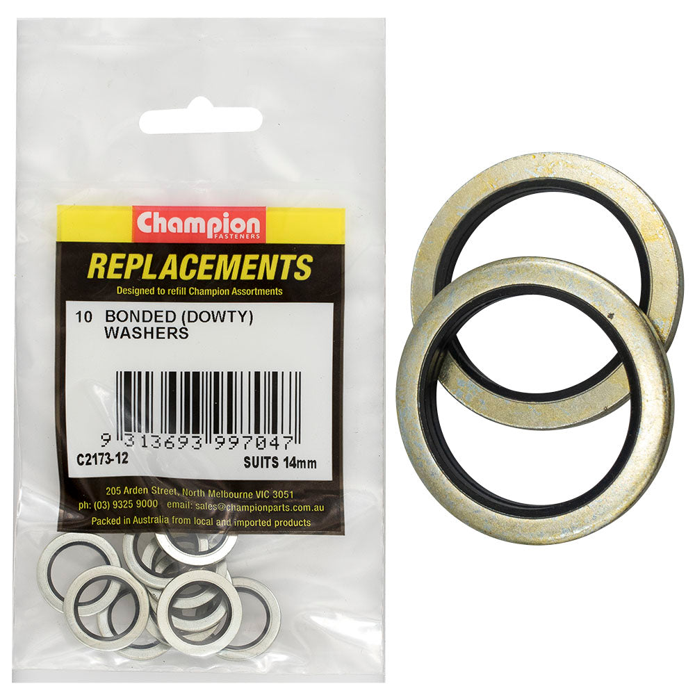 Champion Bonded Seal Washer (Dowty) 14mm -10pk