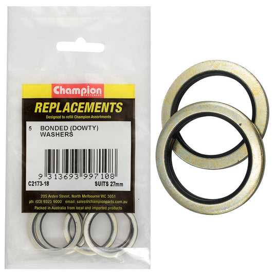 Champion Bonded Seal Washer (Dowty) 27mm -5pk