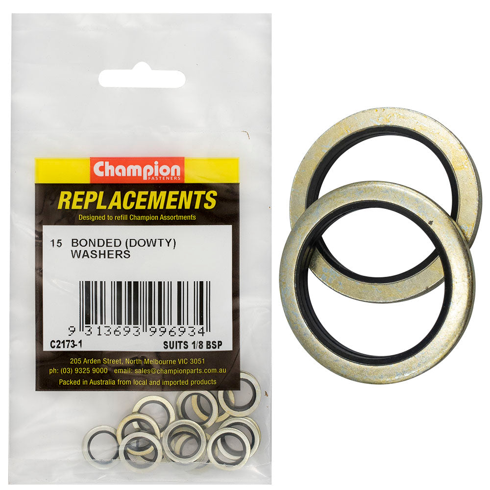 Champion Dowty Washer Suits 1/8 BSP -15pk