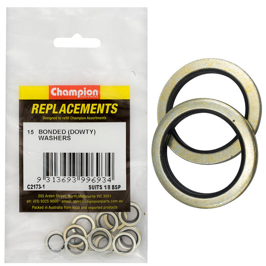 Champion Dowty Washer Suits 1/8 BSP -15pk