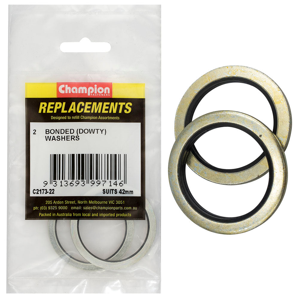 Champion Bonded Seal Washer (Dowty) 42mm -2pk