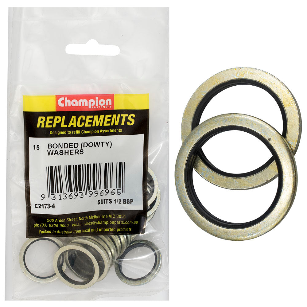 Champion Dowty Washer Suits 1/2 BSP -15pk