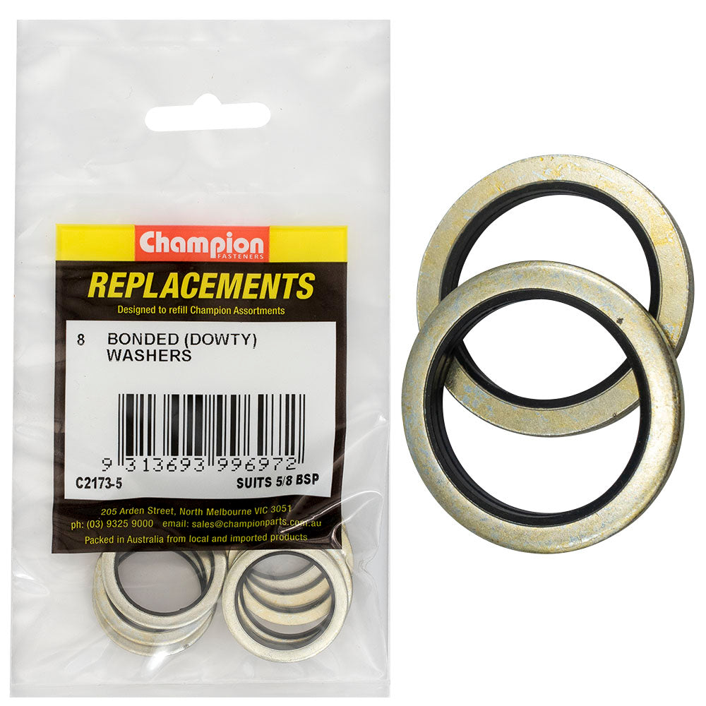 Champion Dowty Washer Suits 5/8 BSP -8pk