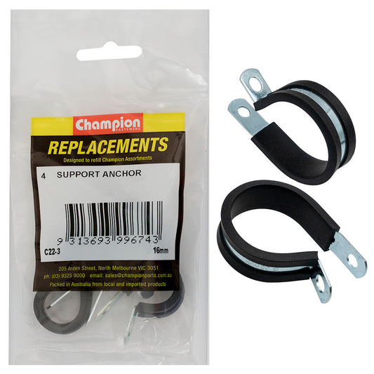 Champion 16mm Pipe Support Anchor -4pk