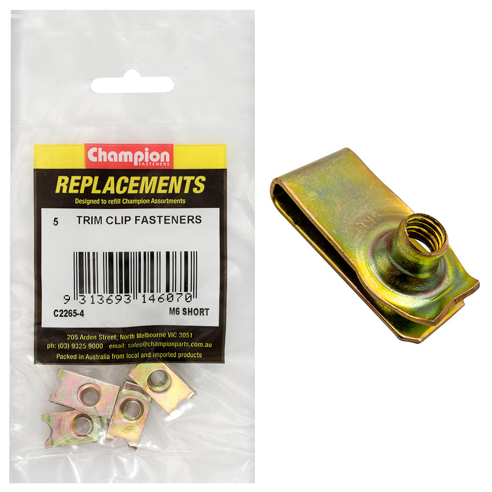 Champion Captive Nut -6mm Short -5pk