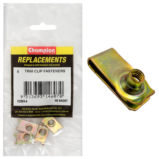Champion Captive Nut -6mm Short -5pk