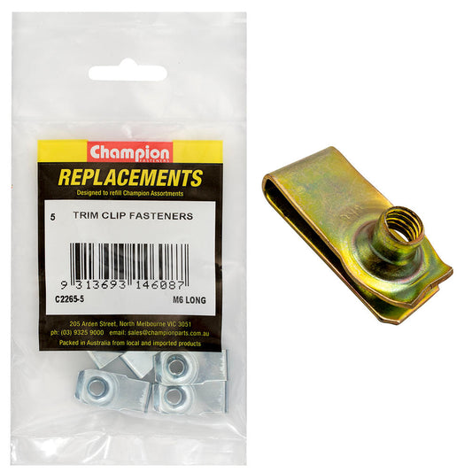 Champion Captive Nut -6mm Long -5pk