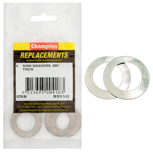 Champion 27/32in x 1-5/16in x 0.006in Shim Washer -24pk**