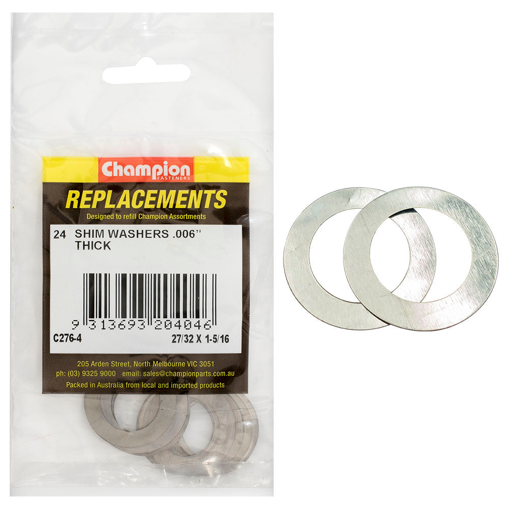 Champion 27/32in x 1-5/16in x 0.006in Shim Washer -24pk**