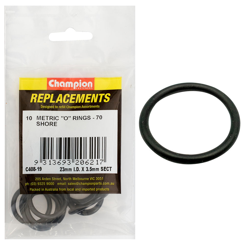 Champion 23mm (I.D.) x 3.5mm Metric O-Ring -10pk