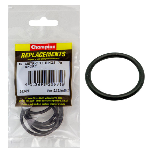 Champion 41mm (I.D.) x 3.5mm Metric O-Ring -10pk