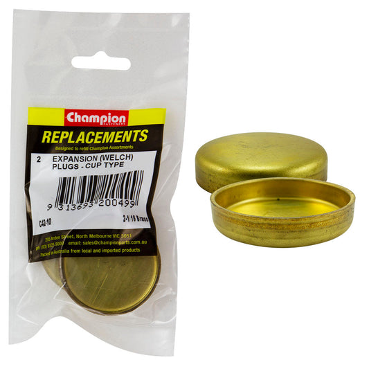 Champion 2-1/16in Brass Expansion (Frost) Plug-Cup Type-2pk