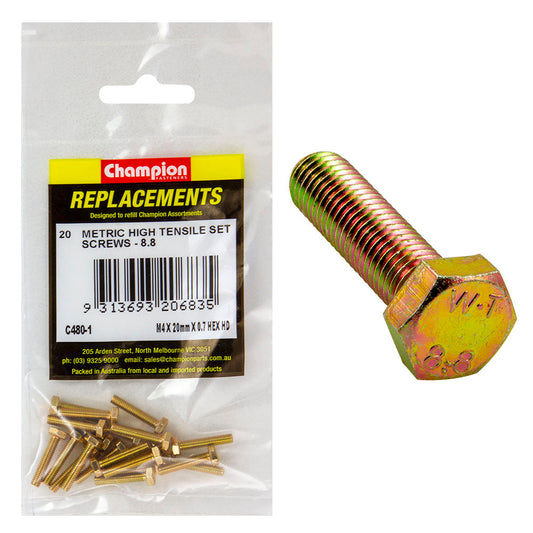 Champion 5/16UNC x 3/4in Set Screws/Nuts - Mini Jar -20pk**