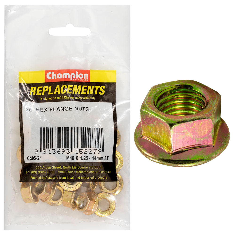 Champion M10 x 1.25 Nut (14mm AF) -25pk