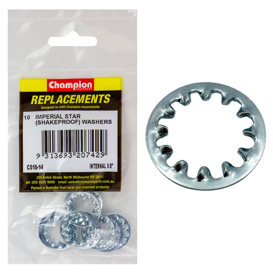 Champion 5/8in internal Star Washer -10pk