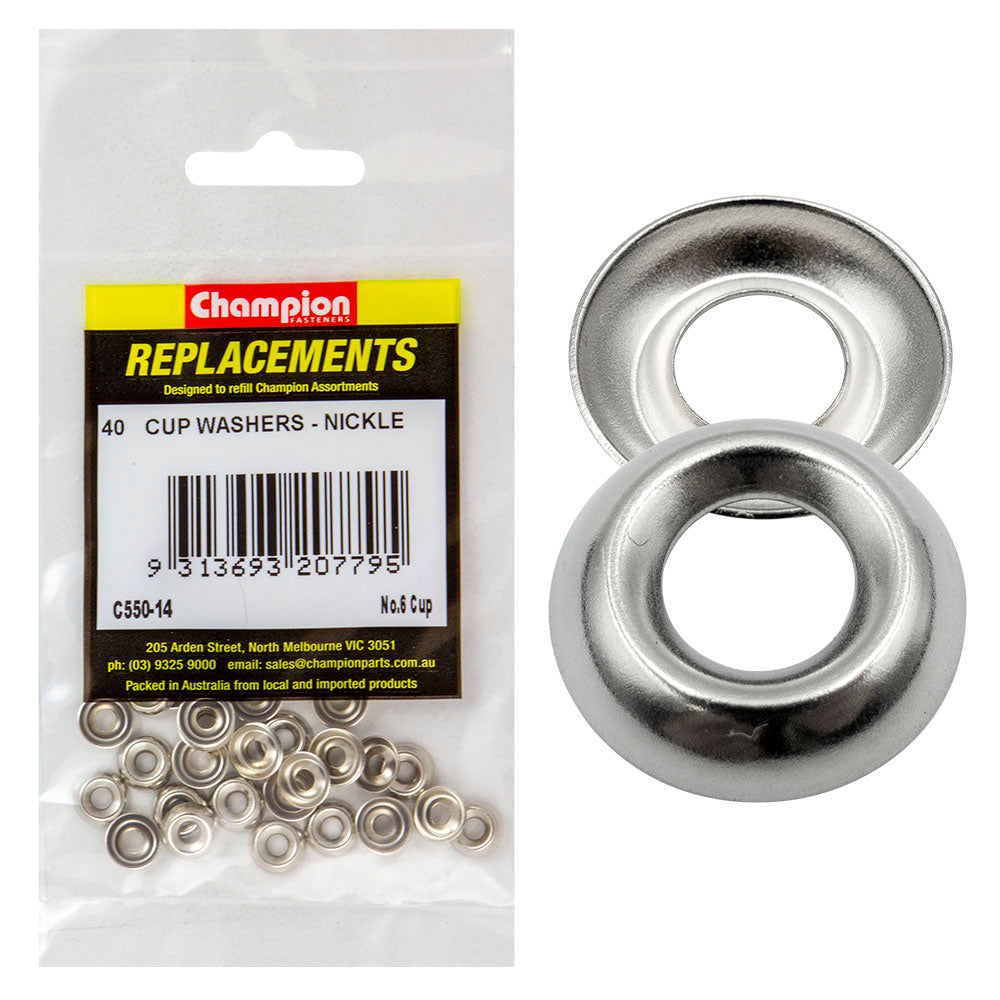 Champion 6G Cup Washer -40pk