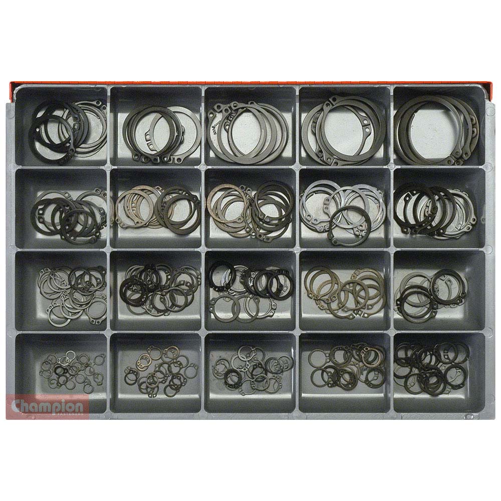 Champion Master Kit 260pc External Circlip Asst - Metric