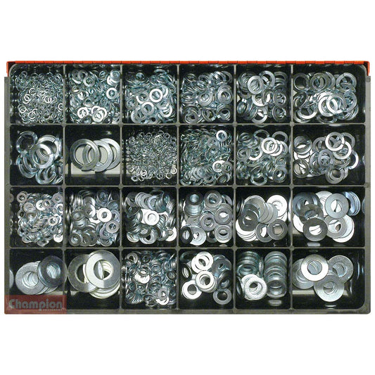 Champion Master Kit 1628pc Flat & Spring Washer (mm/imp)