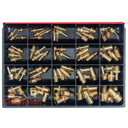 Champion 80pc Male Brass Hose Tail Assortment