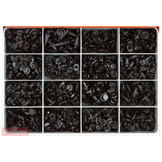 Champion Master Kit 650pc Auto Trim Scrivet Clip Asst