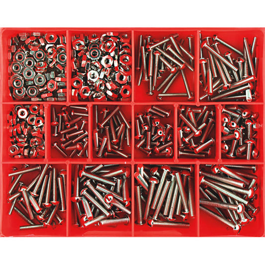 Champion 300pc Fine Thread Screw & Nut Assortment (Nickle)