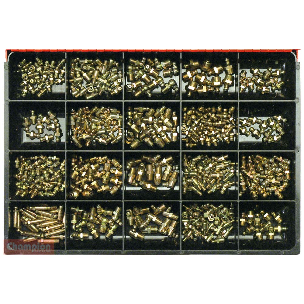Champion Master Kit  415pc Metric & Imp Grease Nipple Asst