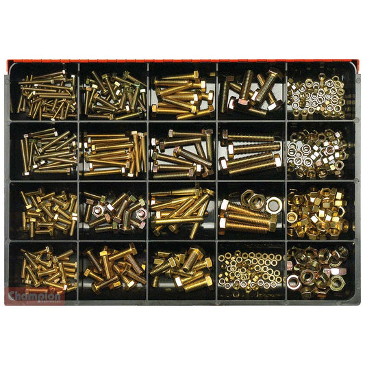 Champion Master Kit 431pc Metric Bolt, Set Screw & Nut Asst