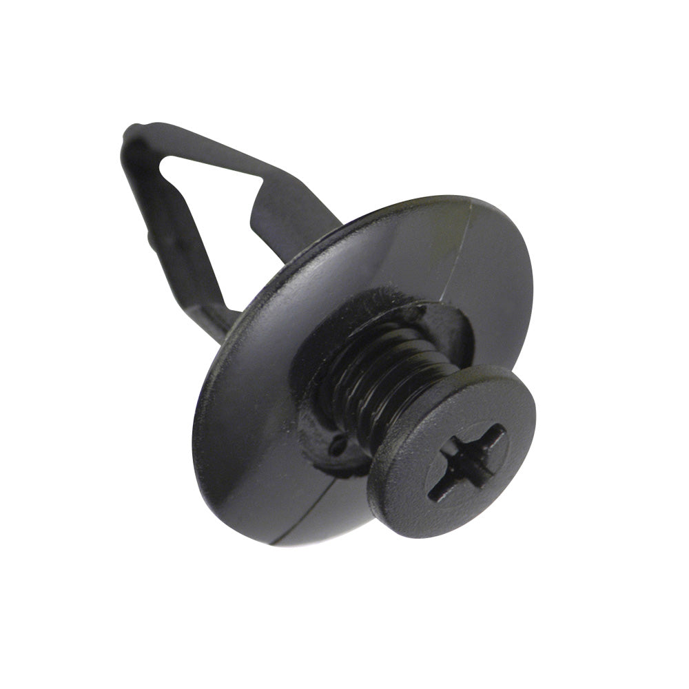 Champion Scrivet Clip Black 17mm Head x 10mm - 50pk
