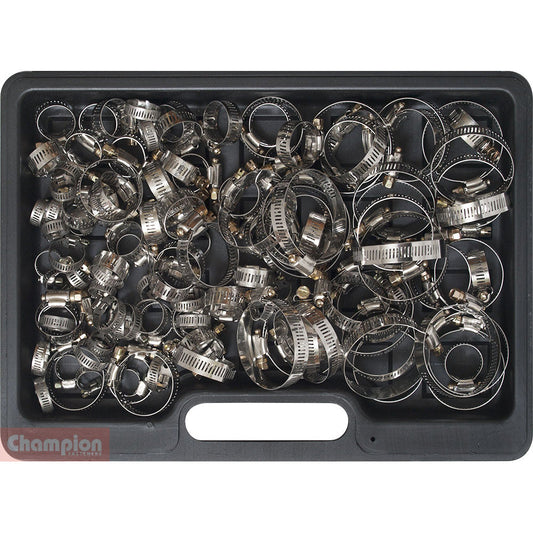Champion Master Kit 120pc S/Steel Hose Clamp Asst (Ryco)