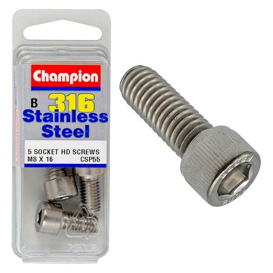 Champion 316/A4 M8 x 16 Socket HD Set Screw (B)