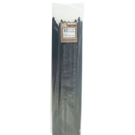 ISL 1030 x 13.0mm UV Nylon Cable Tie - Blk. - 50pk