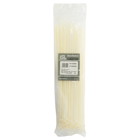 ISL 380 x 4.8mm Nylon Cable Tie - Nat. - 100pk